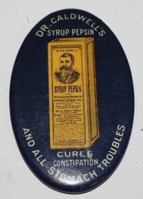 Dr Caldwell's Syrup Pepsin Laxative Advertising Pocket Mirror (1 of 2)