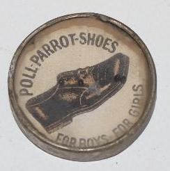 Poll-Parrot-Shoes Advertising Children's Skill Game: 1.25" x 1.25"