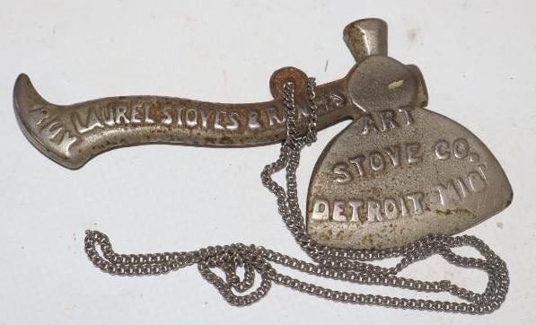 Laurel Stoves and Ranges Detroit MI 1901 Axe Shaped Advertising Giveaway: 4" x 2"
