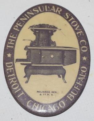 The Peninsular Stove Company Chicago Advertising Pocket Mirror (1 of 2)