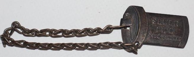 Sewer Pipe Shaped Blackmer & Posi Pipe Company St Louis Keychain Charm: 1.25" x .75"