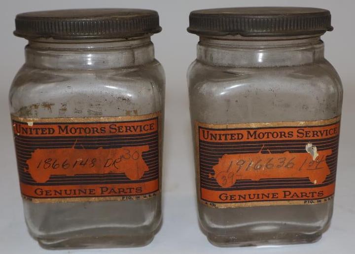 Group of 2 United Motor Service Genuine Parts Jars (1 of 2)