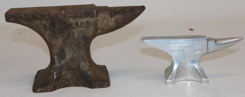 Group of 2 Famous Furnace and Col's Forging Advertising Anvils (1 of 5)
