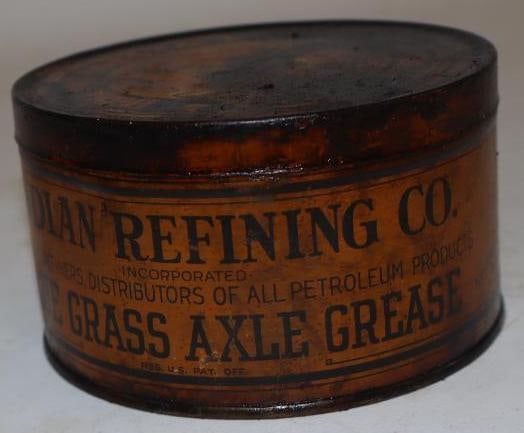 Indian Refining Co Bluegrass 1 Pound Axle Grease Can (1 of 3)