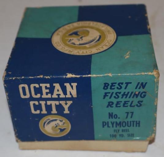 Ocean City #77 Plymouth Fishing Fly Reel In Original Box: 4" x 4" x 2.5"