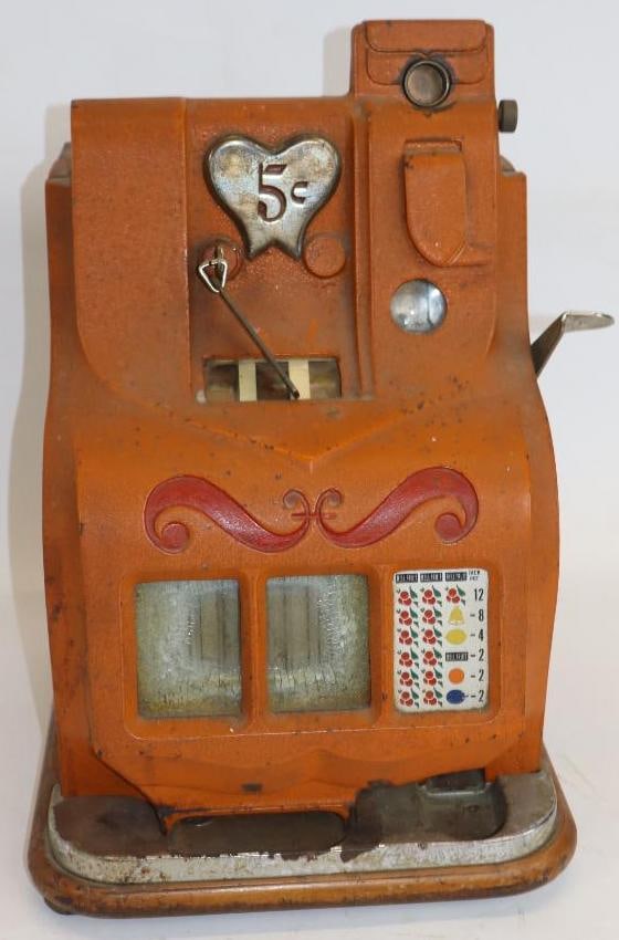 Mills QT Sweetheart 5 Cent Antique Slot Machine (1 of 10)