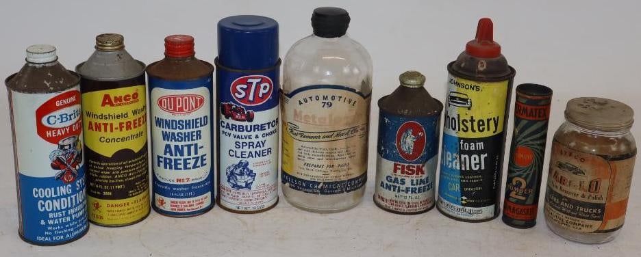 Group of 9 Car Care Cans and Bottles (1 of 5)