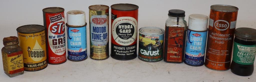 Group of 11 Advertising Car Care Cans and Bottles (1 of 6)