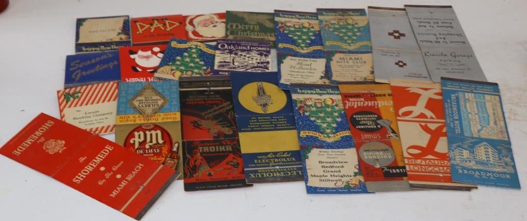 Group of 21 Oversized Advertising Matchbooks: 3.25" x 4.25" each