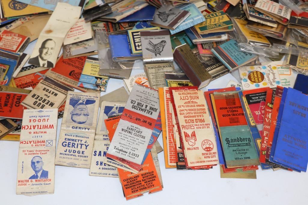 Large Group of Advertising Matches & Match-Books: Group J: Average Size is 1.5" x 2 each