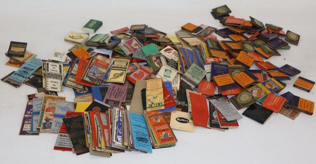 Large Group of Advertising Matches & Match-Books: Group L: Average Size is 1.5" x 2 each