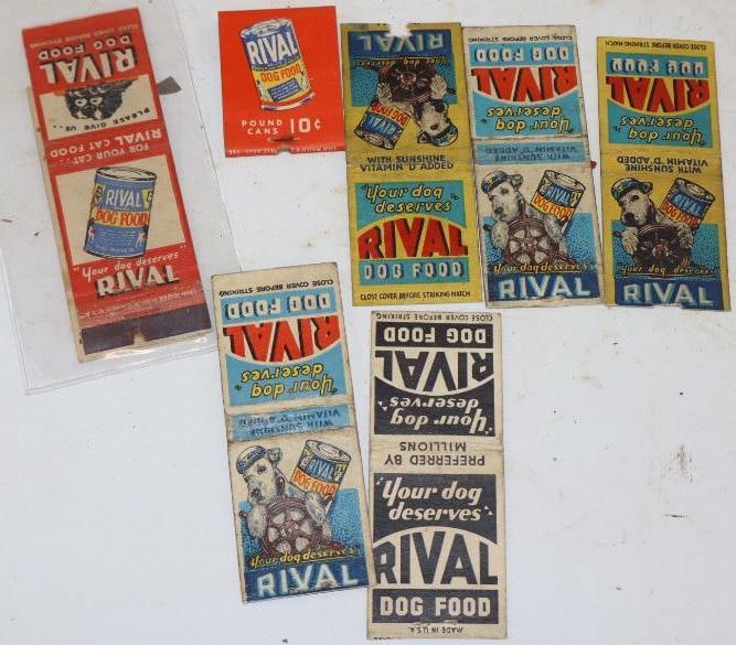 Group of 7 Rival Dog Food Advertising Match Books (1 of 5)