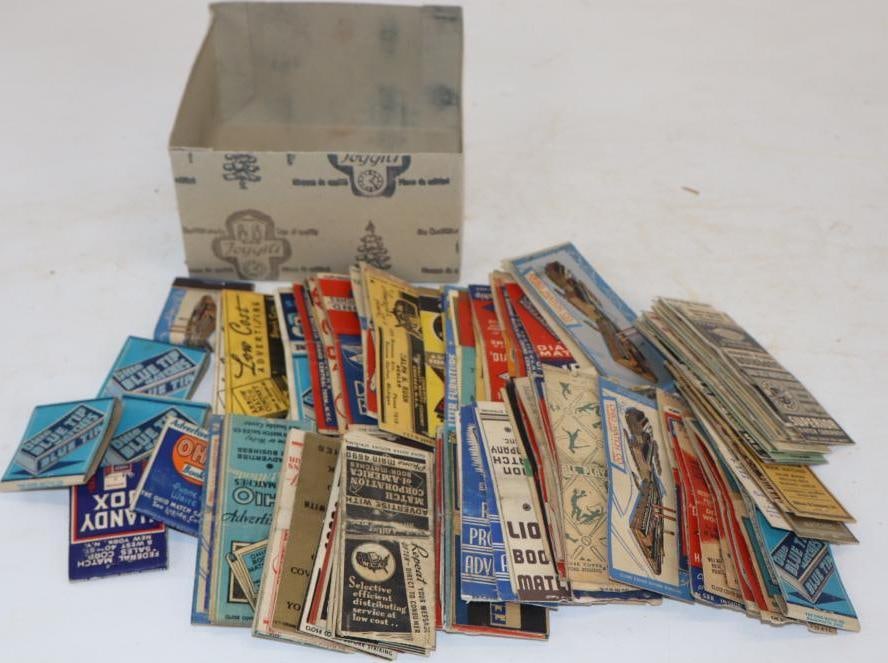 Large Group of Match Cover Companies Advertising Match Book Covers: Average Size is 1.5" x 2 each