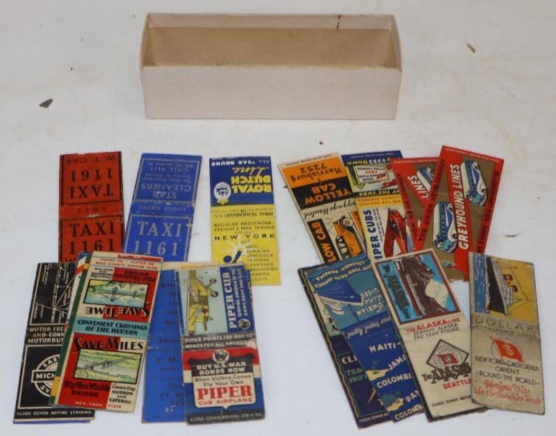 Group of 22 Union Quality Advertising Match Books: Average Size is 1.5" x 2 each
