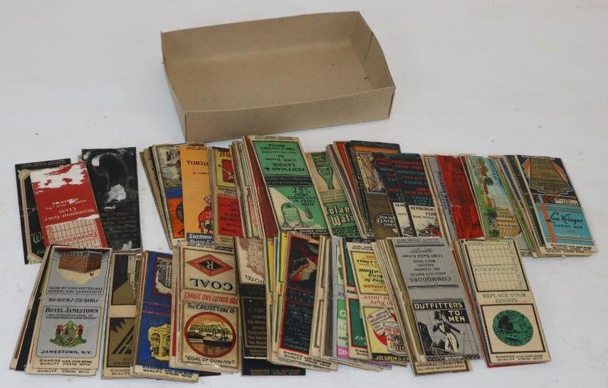 Large Group of Diamond Quality with Various Advertising Match Books: Average Size is 1.5" x 2 each