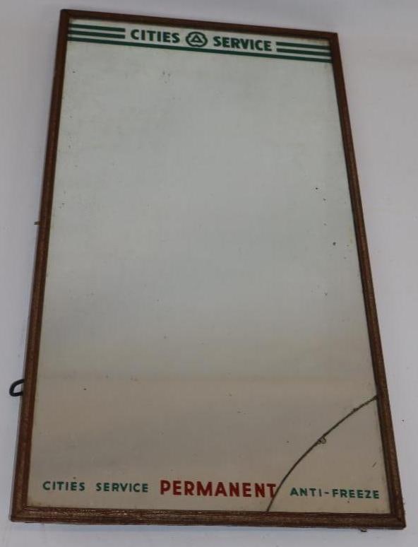 Cities Service Advertising Gas Station Bathroom Mirror (1 of 4)