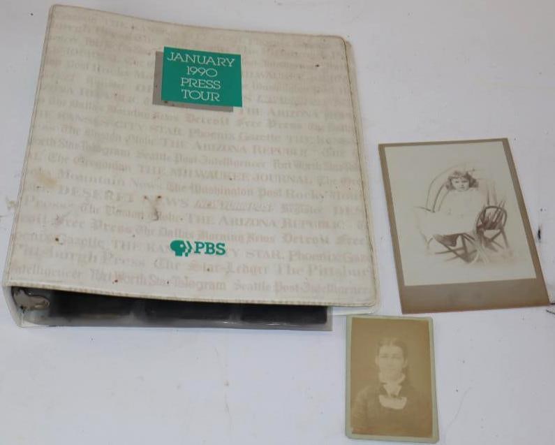 Binder with 68 Tin Type Photos: Largest is 2.75" x 4.25" and the smallest is 1.25" x 1.5"