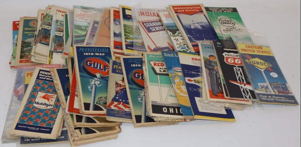 Large Group of Gas Station Road Maps (1 of 8)