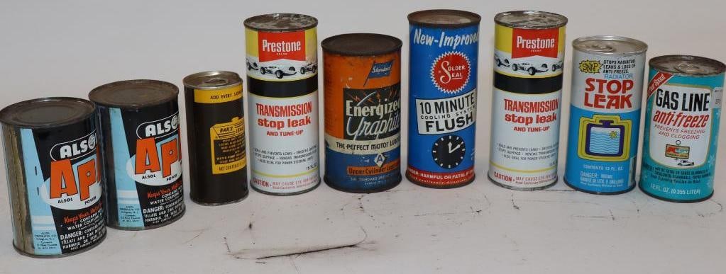 Group of 9 Metal Car Care Advertising Cans (1 of 5)