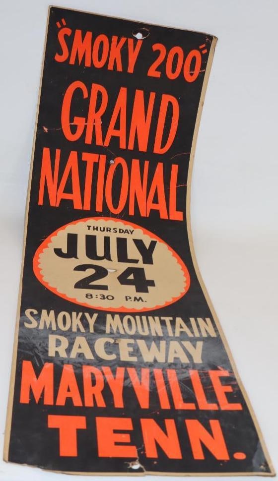 Smoky 200 Grand National Raceway Maryville, TN Racing Poster: Cardboard 14" x 44"