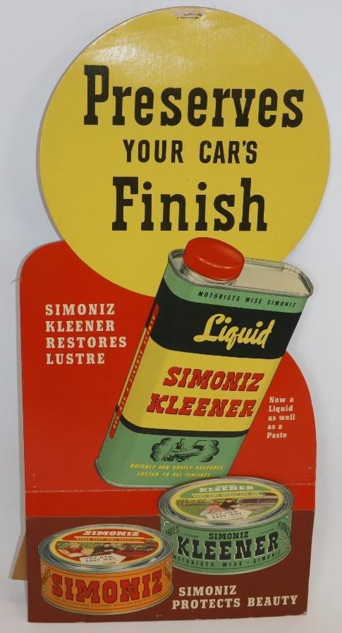 Simonize Wax Cardboard Diecut Countertop Easel Back Display (1 of 4)