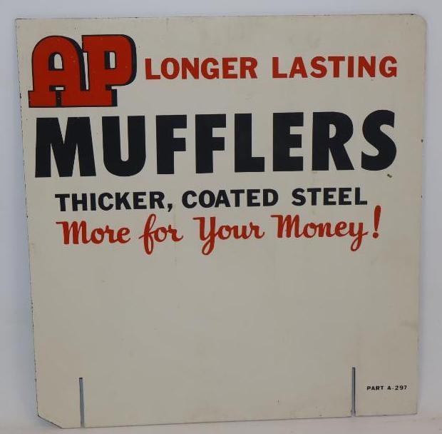 AP Longer Lasting Mufflers Masonite Display Topper Sign (1 of 4)
