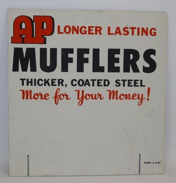 AP Longer Lasting Mufflers Masonite Display Topper Sign (1 of 4)