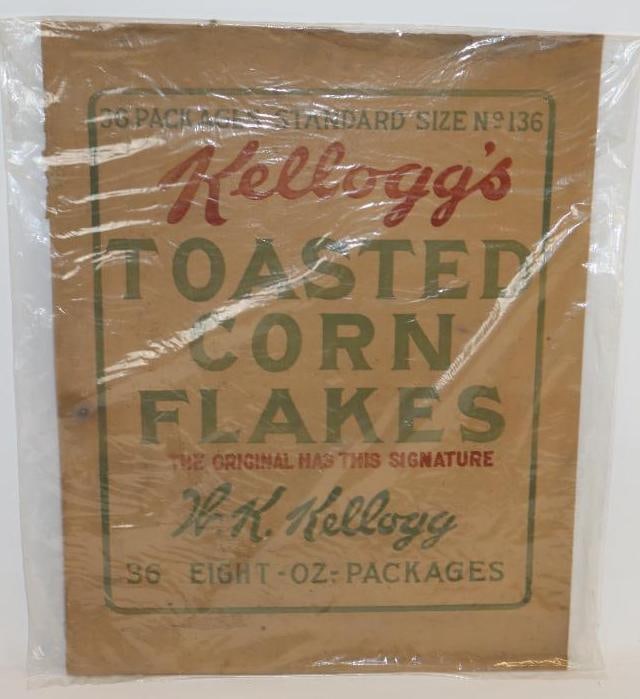 Early Kellog's Toasted Corn Flakes Cardboard Sign (1 of 4)