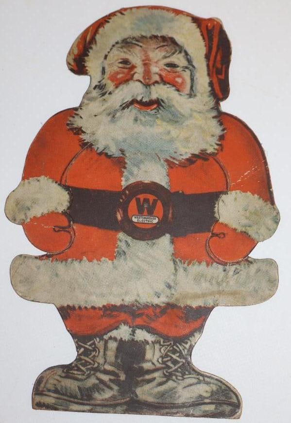 Westinghouse Sant Claus Cardboard Advertising Display: 5" x 8"