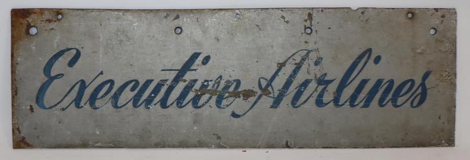 Executive Airlines Double Sided Steel Sign: 26" x 8"