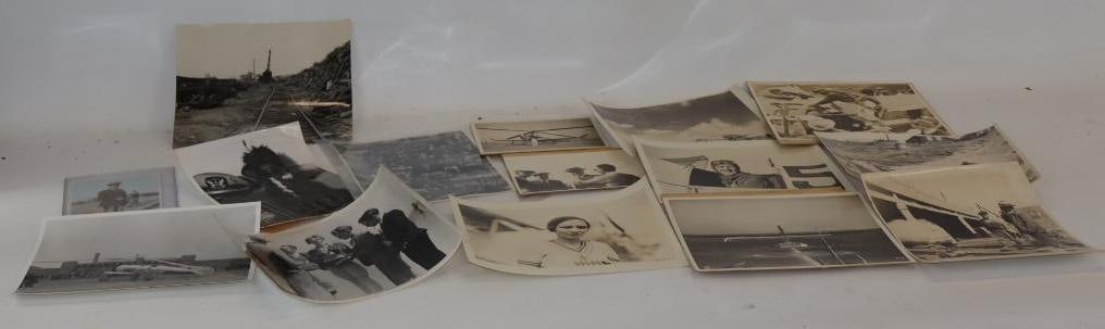 Group of 13 Black and White Aviation and Railroad Related Photos (1 of 6)
