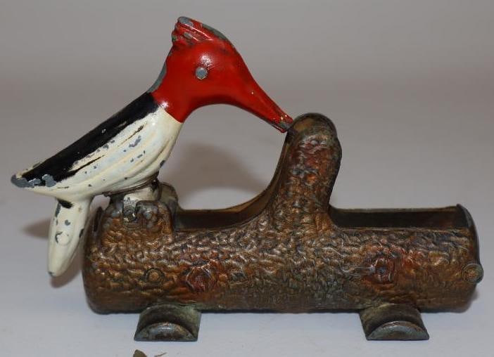 Woodpecker Cast Iron Tooth Pick Mechanical Dispenser: 4" x 3" x 1.5"