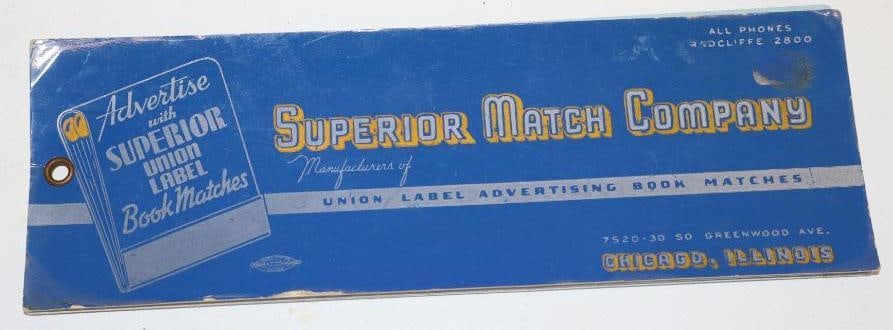 Superior Match Company Union Label Advertising Rotating Ink Blotter (1 of 3)
