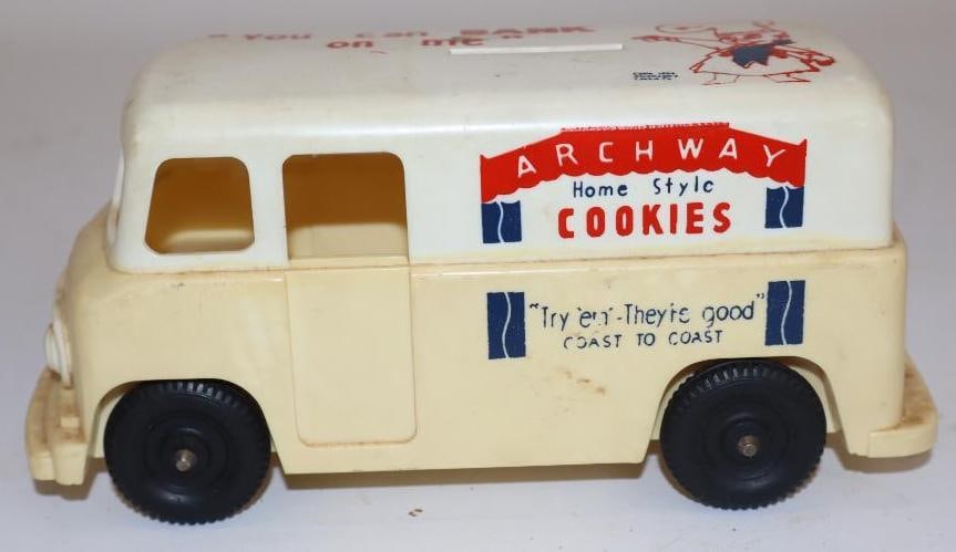 Archway Cookies Delivery Van Coin Bank: 7" x 3" x 3"