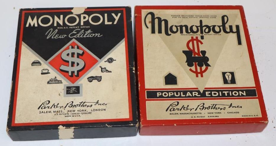 Group of 2 Early Monopoly Game Piece Boxes (1 of 9)