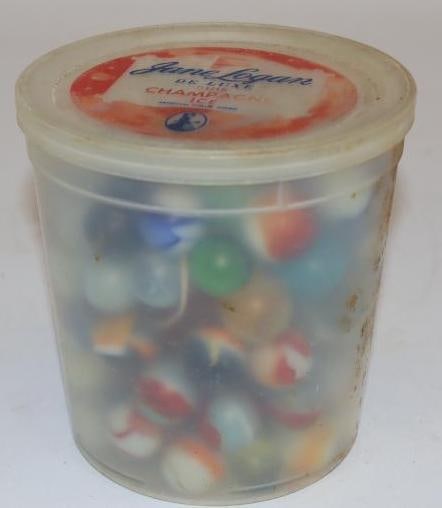 Large Group of Vintage Marbles: largest .5" x .5"