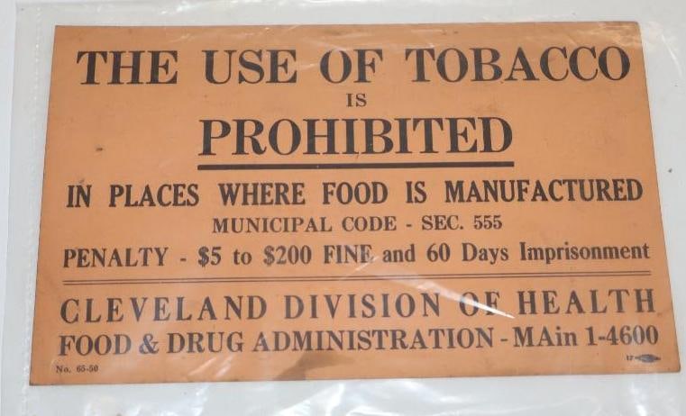 Early Use of Tobacco is Prohibited Paper Warning Sign: 8" x 5"