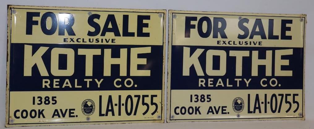 Pair of SST For Sale Kothe Reality Self Framed Signs: 24" x 18" each