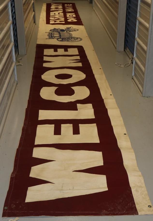 Welcome Fisher Body Open House Canvas Banner: 27' x 3'