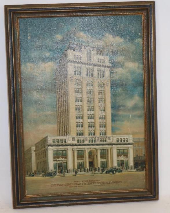 The Provident Life and Accident Insurance Company 1920's Framed Artwork Picture: 16" x 22"