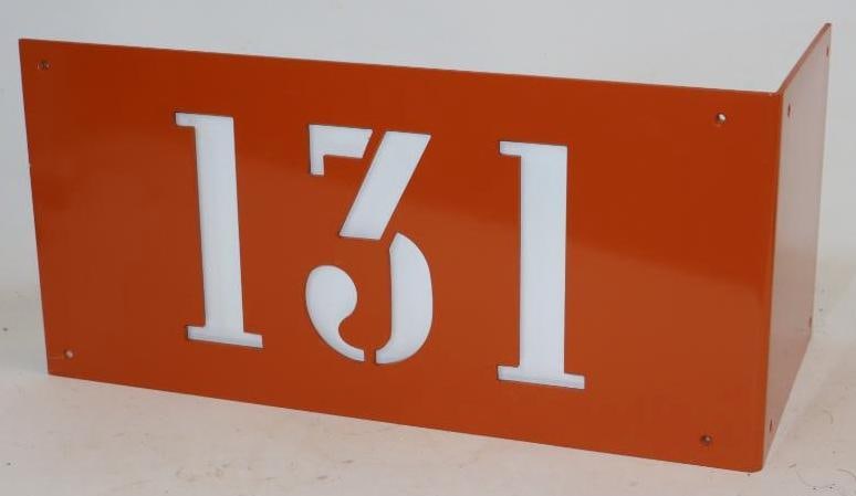 131 Flanged Aluminum Die Cut Address Sign: 10.5" x 22" x 10.5"