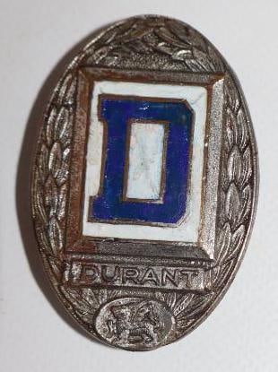 1928 Durant Motors Cloisonne Radiator Emblem: 1.5x2