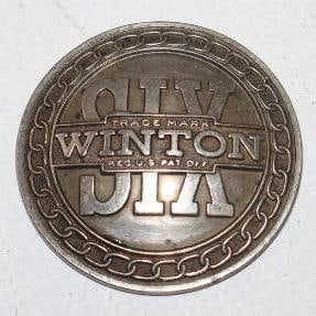 1917 Winton Six Wheel Hub Emblem: 1.5x1.5