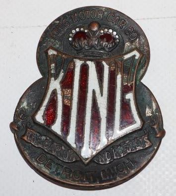 1917-1923 King Motor Car CO. Cloisonne Radiator Emblem (1 of 2)