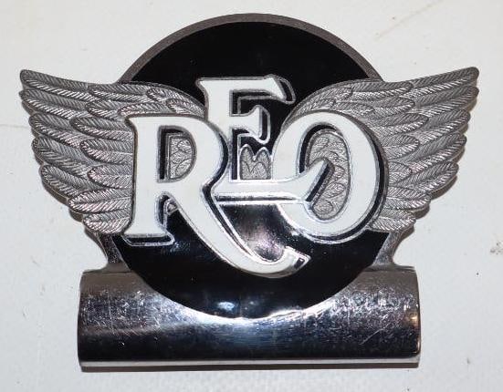 1930 Reo Commercial Truck Cloisonne Radiator Emblem: 4x3