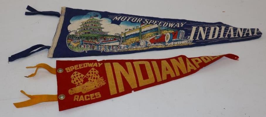 Group of 2 Indianapolis Speedway Race Felt Pennants (1 of 4)