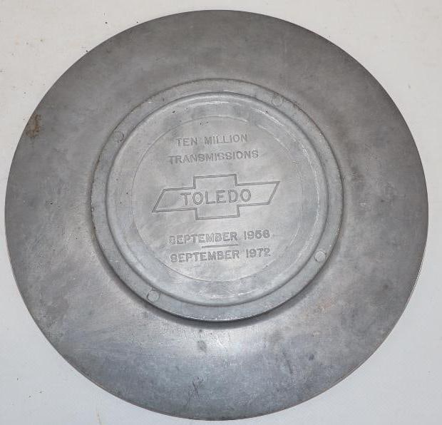 1972 Chevrolet Toledo 10 Million Transmissions Aluminum Achievement Plaque: 10" x 10"