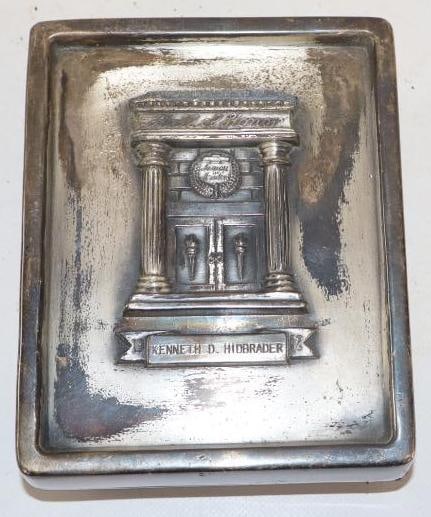 1962 Hall of Honor Chevrolet Legion Leaders Sterling Silver Desktop Organizer: 5" x 6" x 2.25"