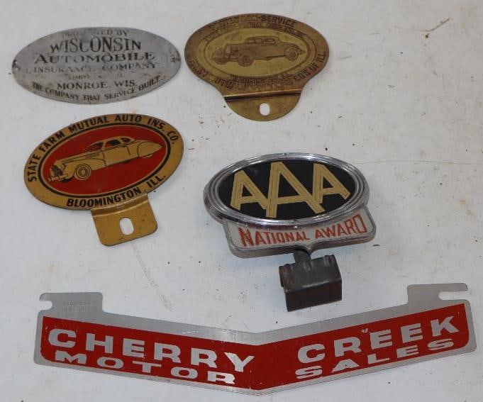 Group of 5 Wisconsin Automobile Insurance, AAA, Farmers Mutual, & Cherry Creek Automobile License (1 of 5)