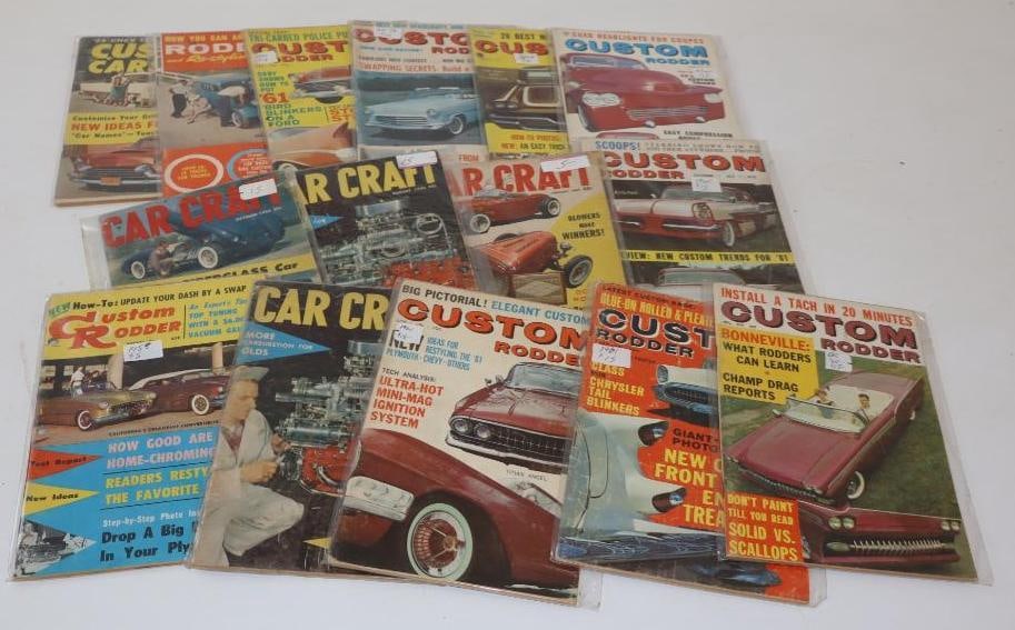 Group of 15 Custom Rodder Car Craft & Custom Cars 1950's & 60's Magazines (1 of 8)